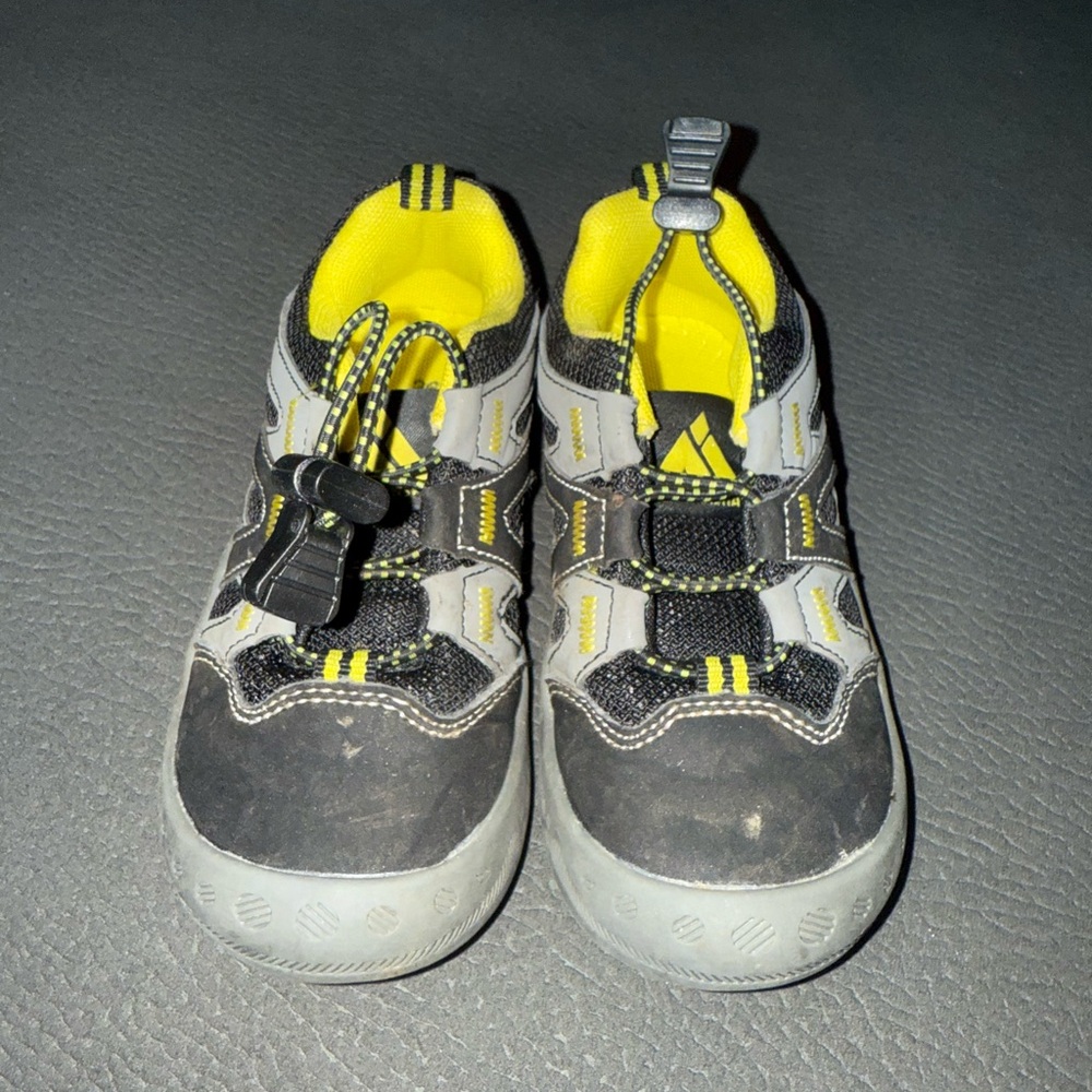 Kids Gray and Yellow Hiking shoes